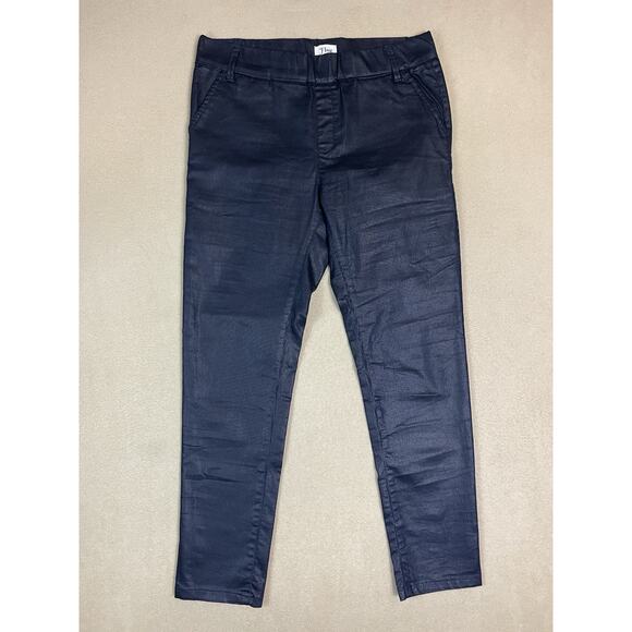 Bevy Flog Pants Womens 29 Black Striped Skinny Regular Pull On Stretch Mid Rise - Picture 1 of 13